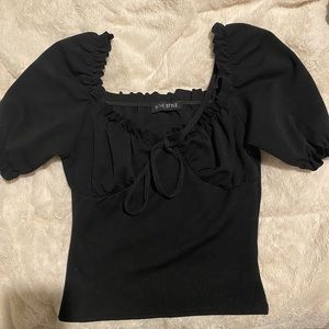 Black milk maid top